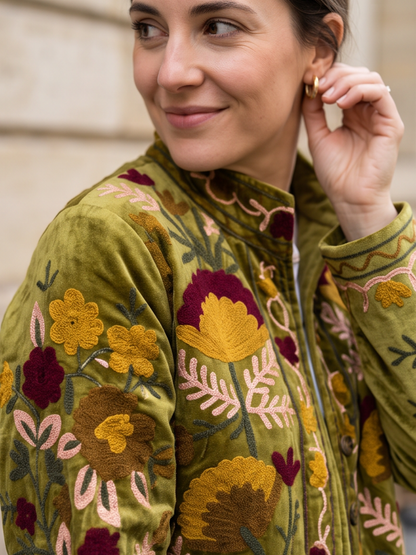 Veste Suzanna - Velours Brodé