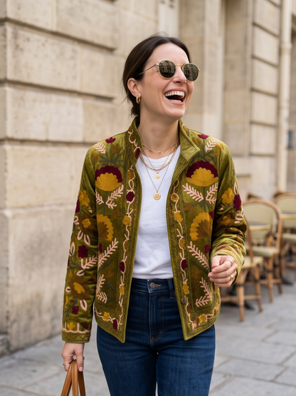 Veste Suzanna - Velours Brodé