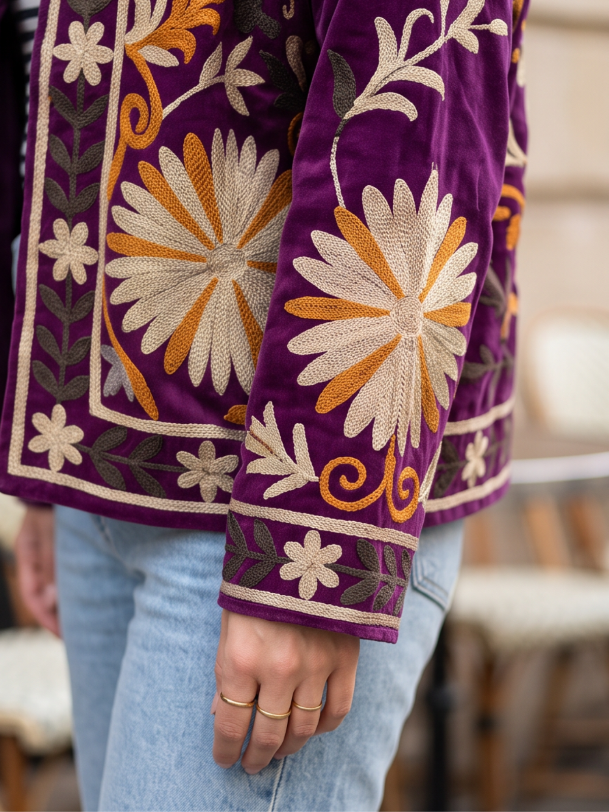 Veste Suzanna - Velours Brodé