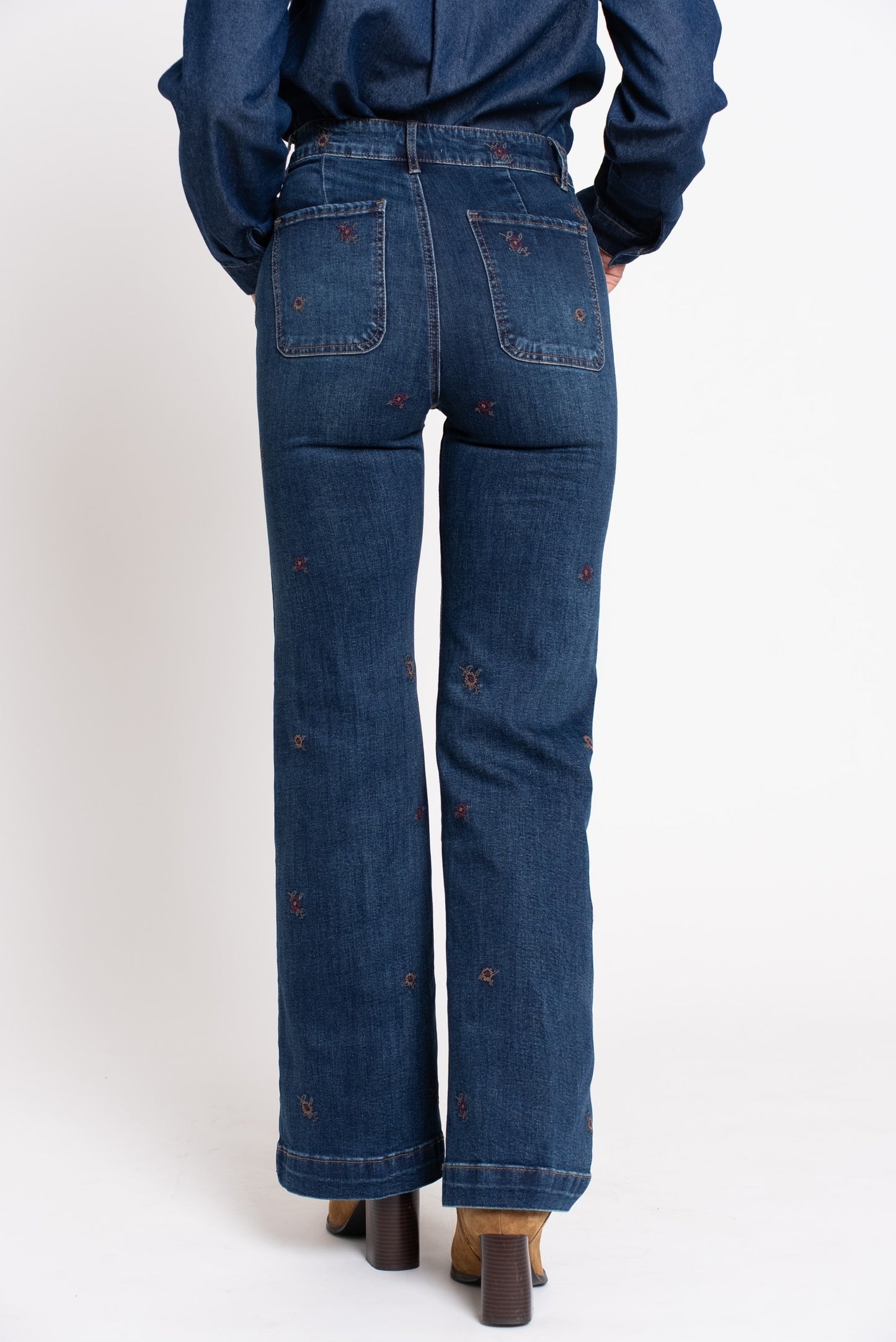 Jean Denim Broderies Colorées