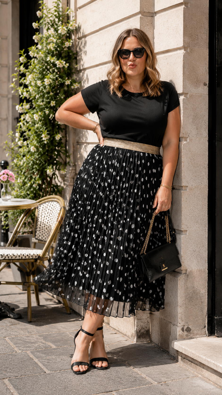 Jupe Pois Plissée TU 44-50