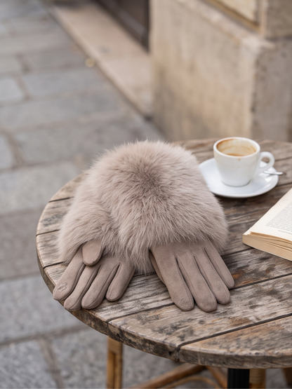 Gants Hermine - Fausse Fourrure