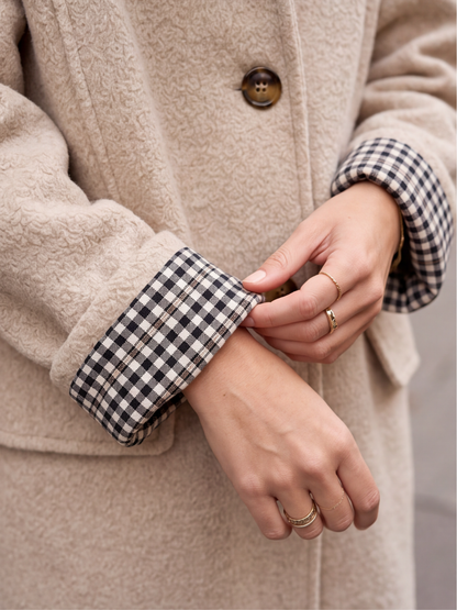 Manteau Caroline - Capuche Aspect Lainé