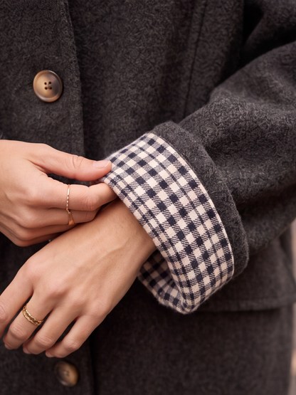 Manteau Caroline - Capuche Aspect Lainé
