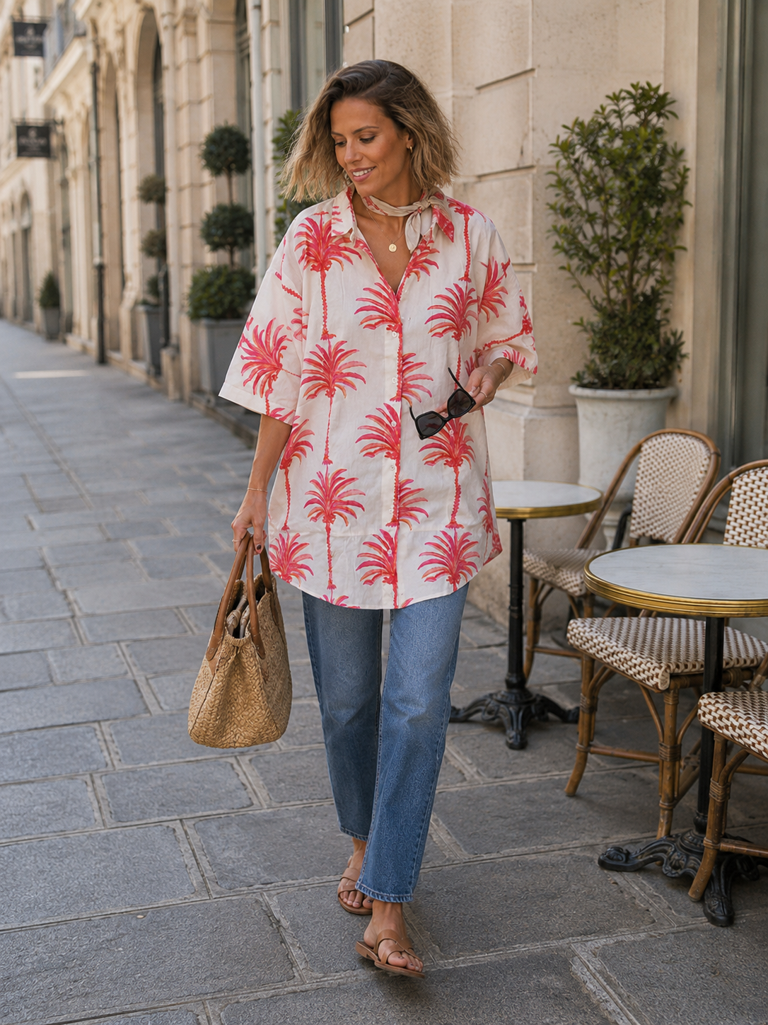 Chemise Coton Oversize Imprimee