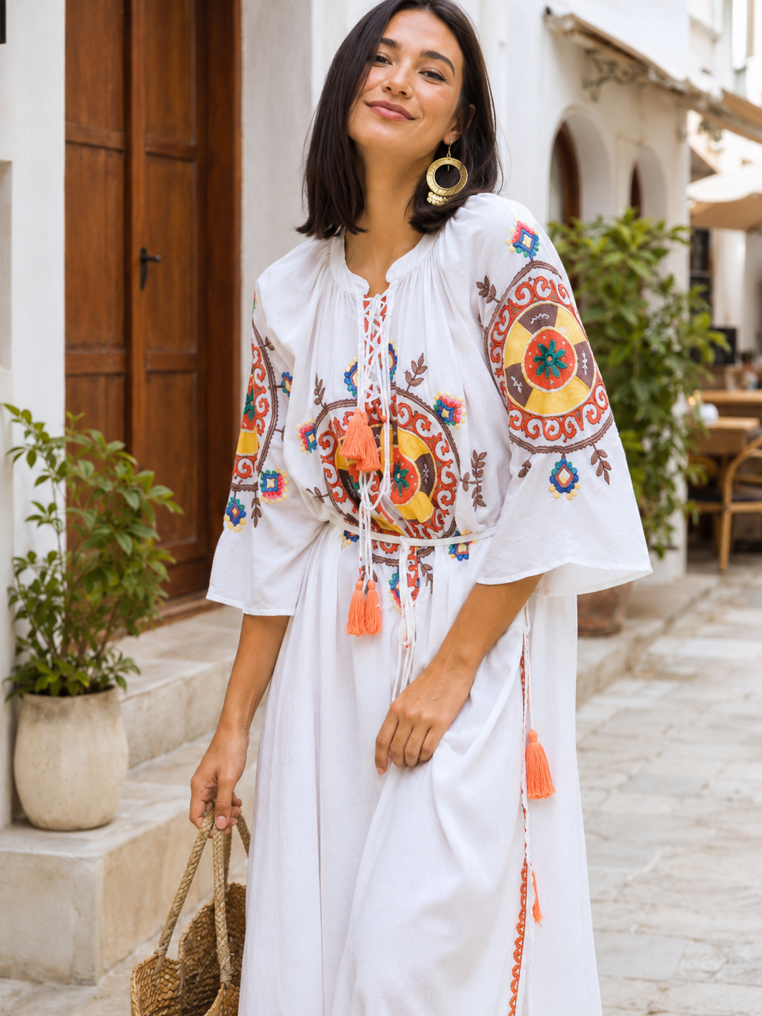 Maxi Tunique Paisley Brodée
