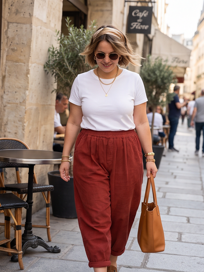 Pantalon Christelle - Barrel Velours