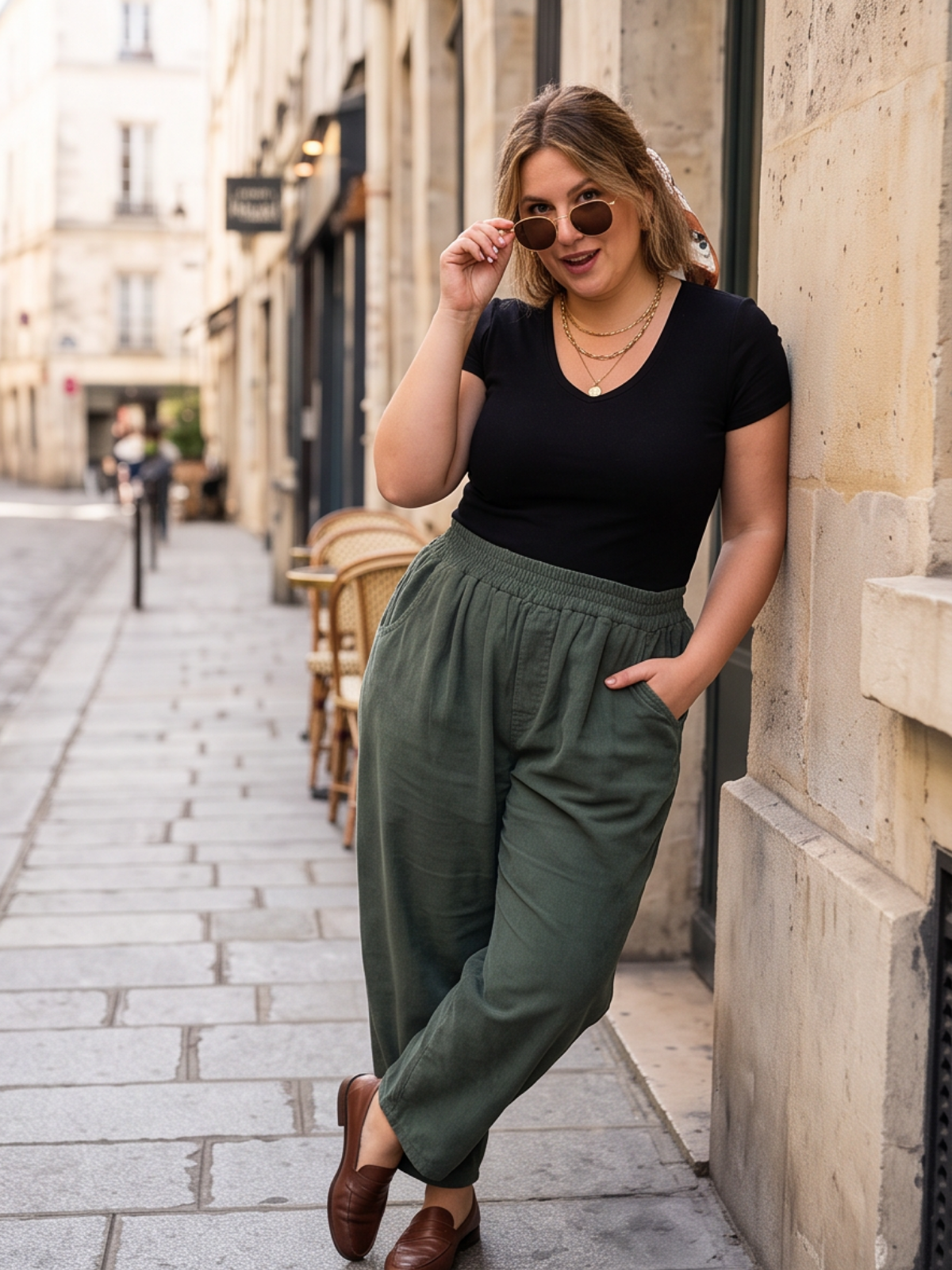 Pantalon Christelle - Barrel Velours