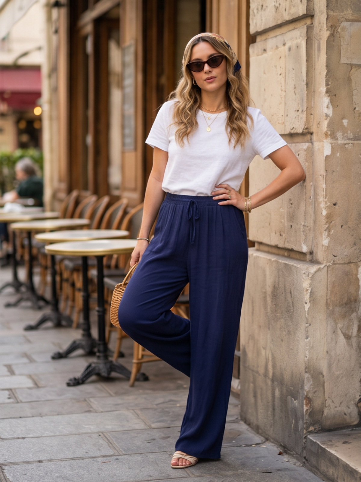 Pantalon Clara - Crépon Doux