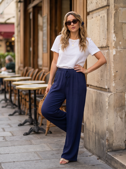 Pantalon Clara - Crépon Doux