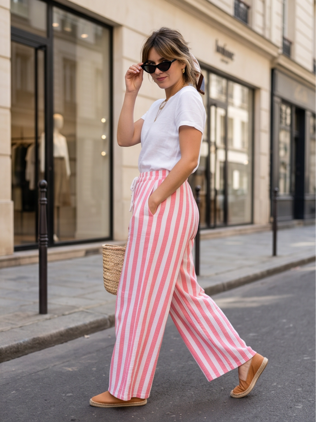 Pantalon Clara - Rayé Bicolore