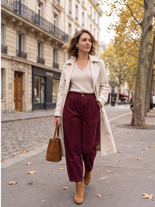 Pantalon Clémence - Velours Côtelé Large
