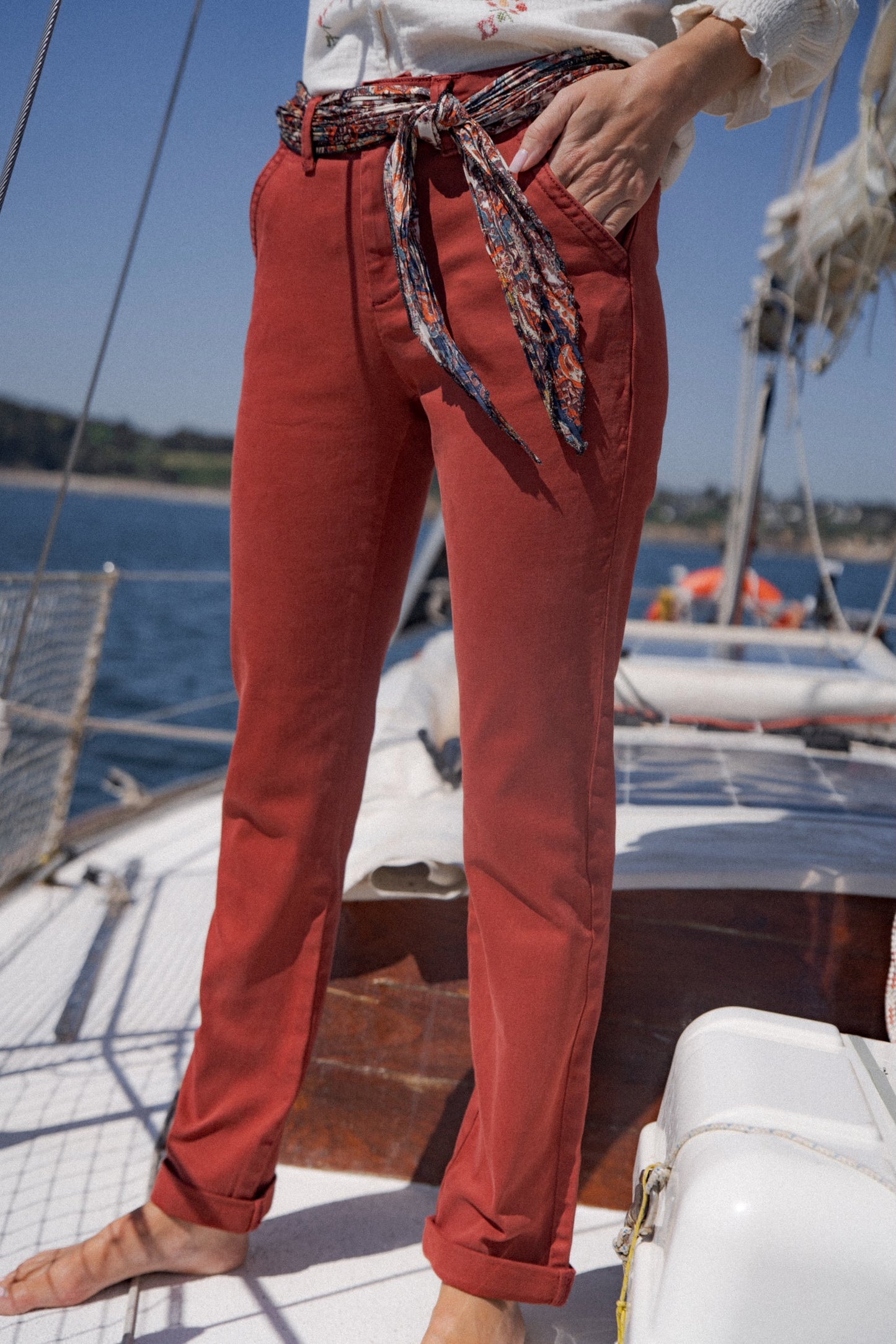 Pantalon Coton Élastiqué