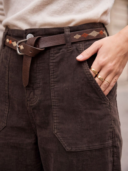 Pantalon Delphine - Barrel Velours Côtelé