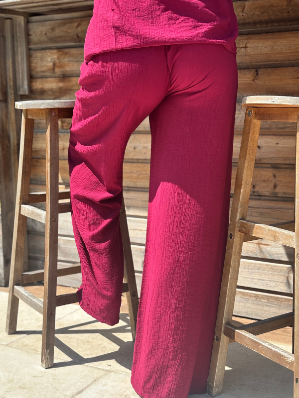 Pantalon Fluide Taille Unique en Viscose