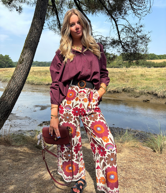 Pantalon Fluide Floral