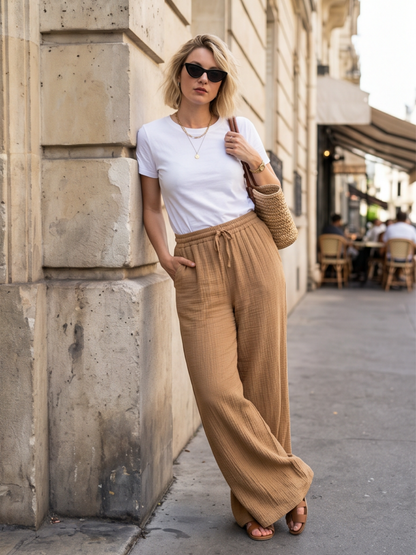Pantalon Gaze de Coton Large