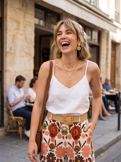 Pantalon Juliette - Large à Fleurs