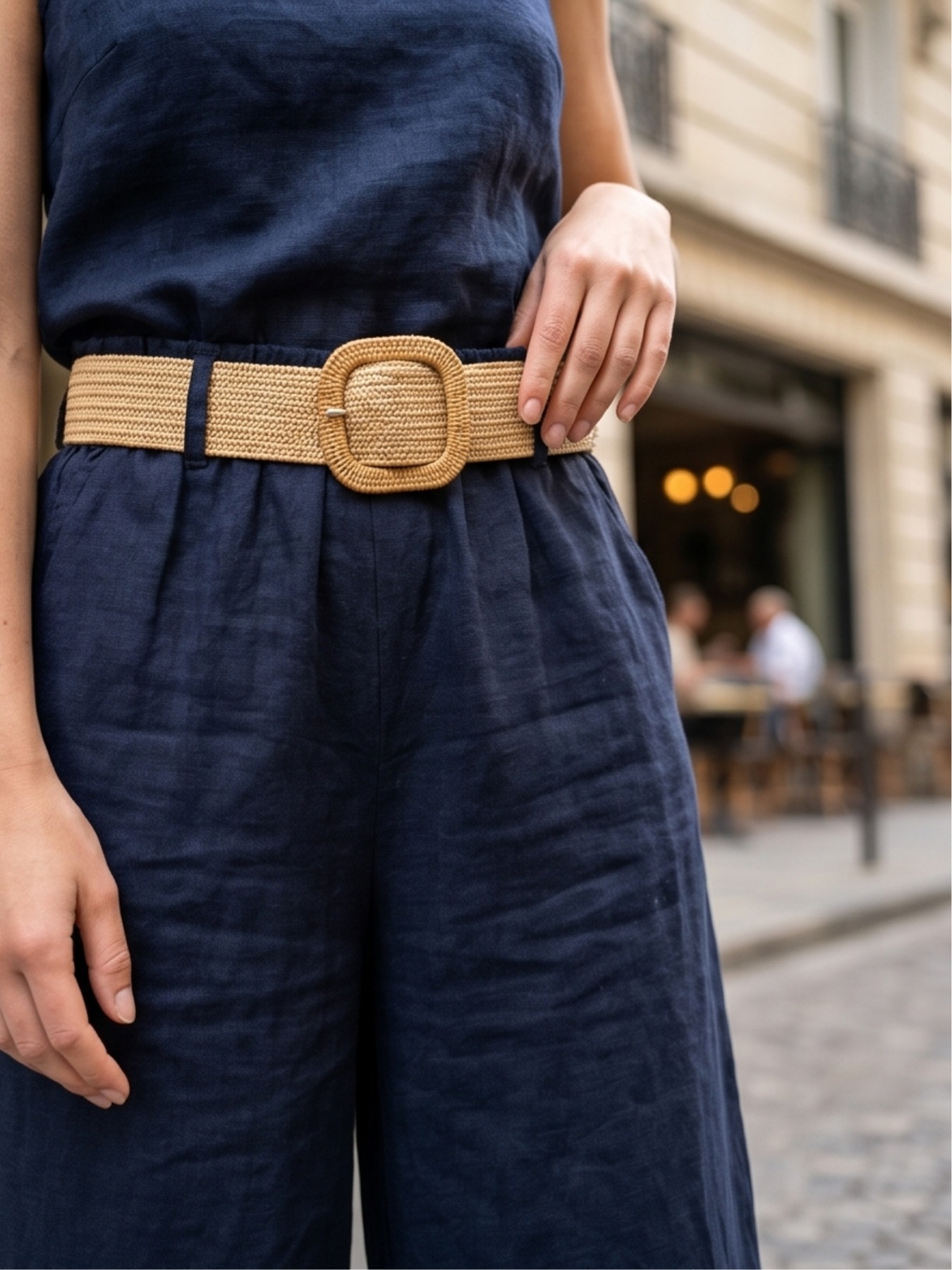 Pantalon Lin Ceinturé