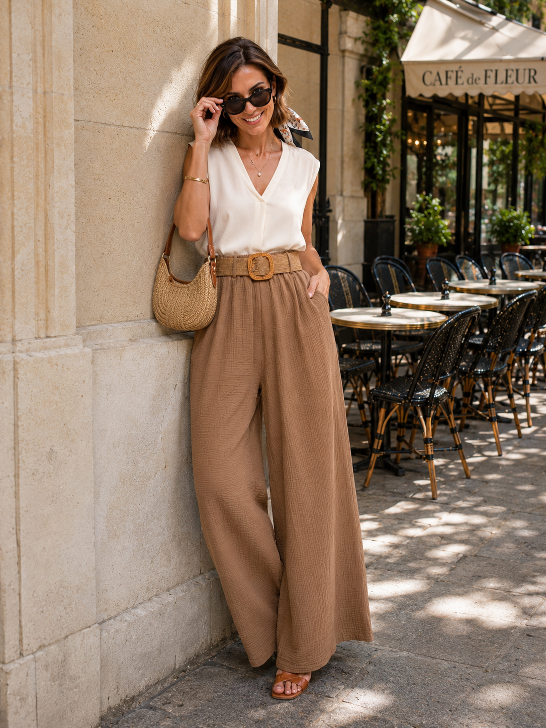 Pantalon Large Gaze de Coton