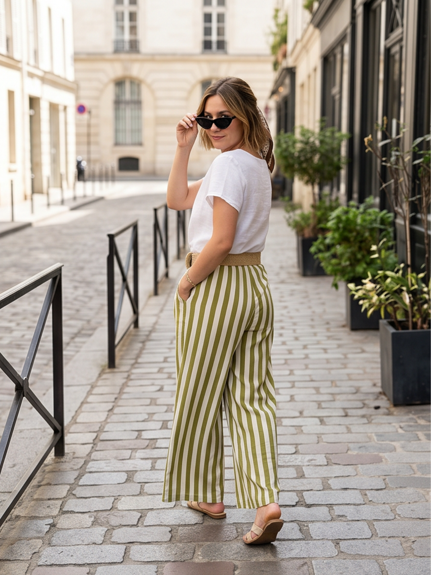 Pantalon Légèreté Rayée