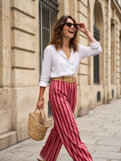 Pantalon Légèreté Rayée