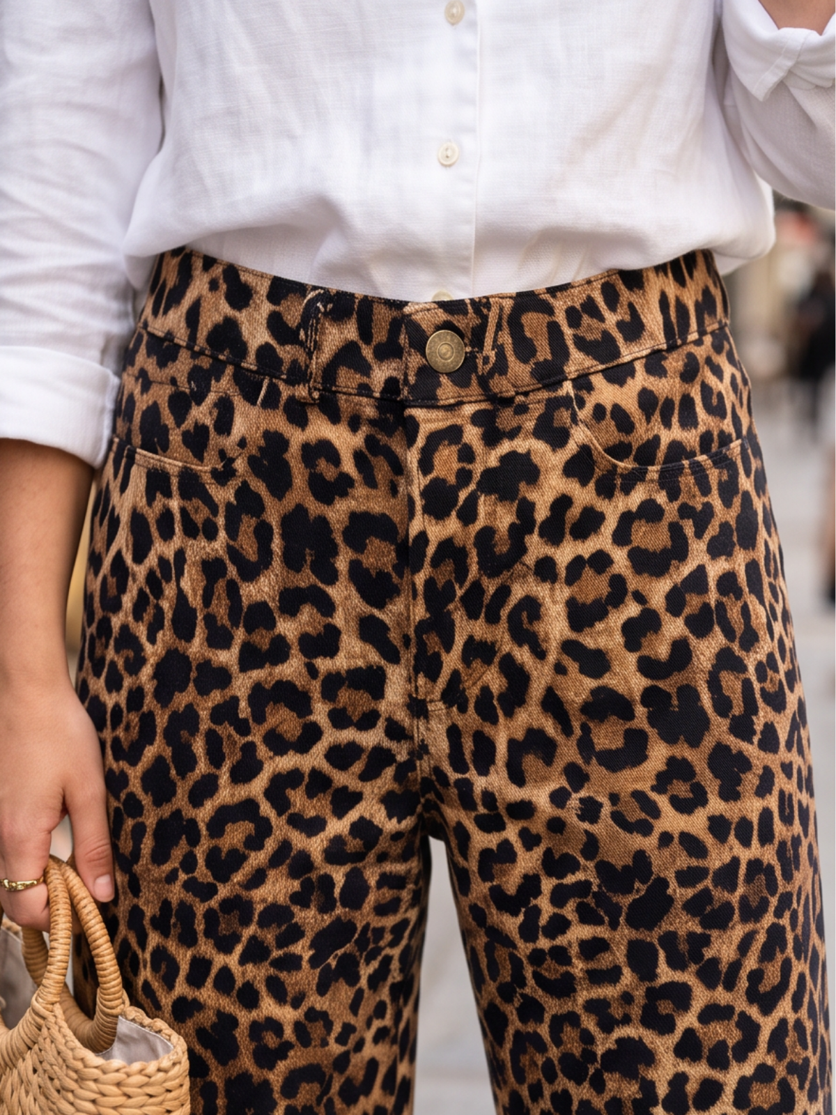 Pantalon Louna - Léopard Coton