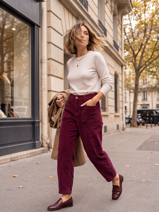 Pantalon Noëlie - Ballon Velours Côtelé