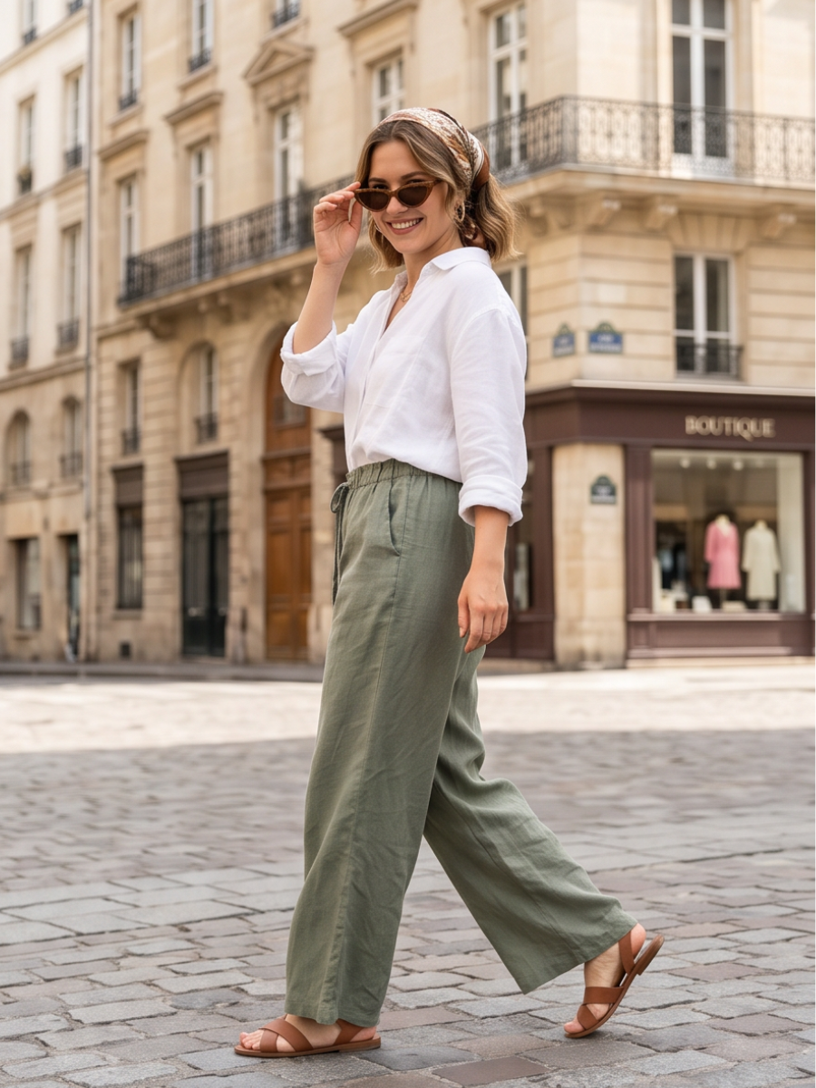 Pantalon Noémie - Fluide Lin