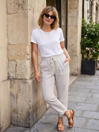 Pantalon Rayures Casual