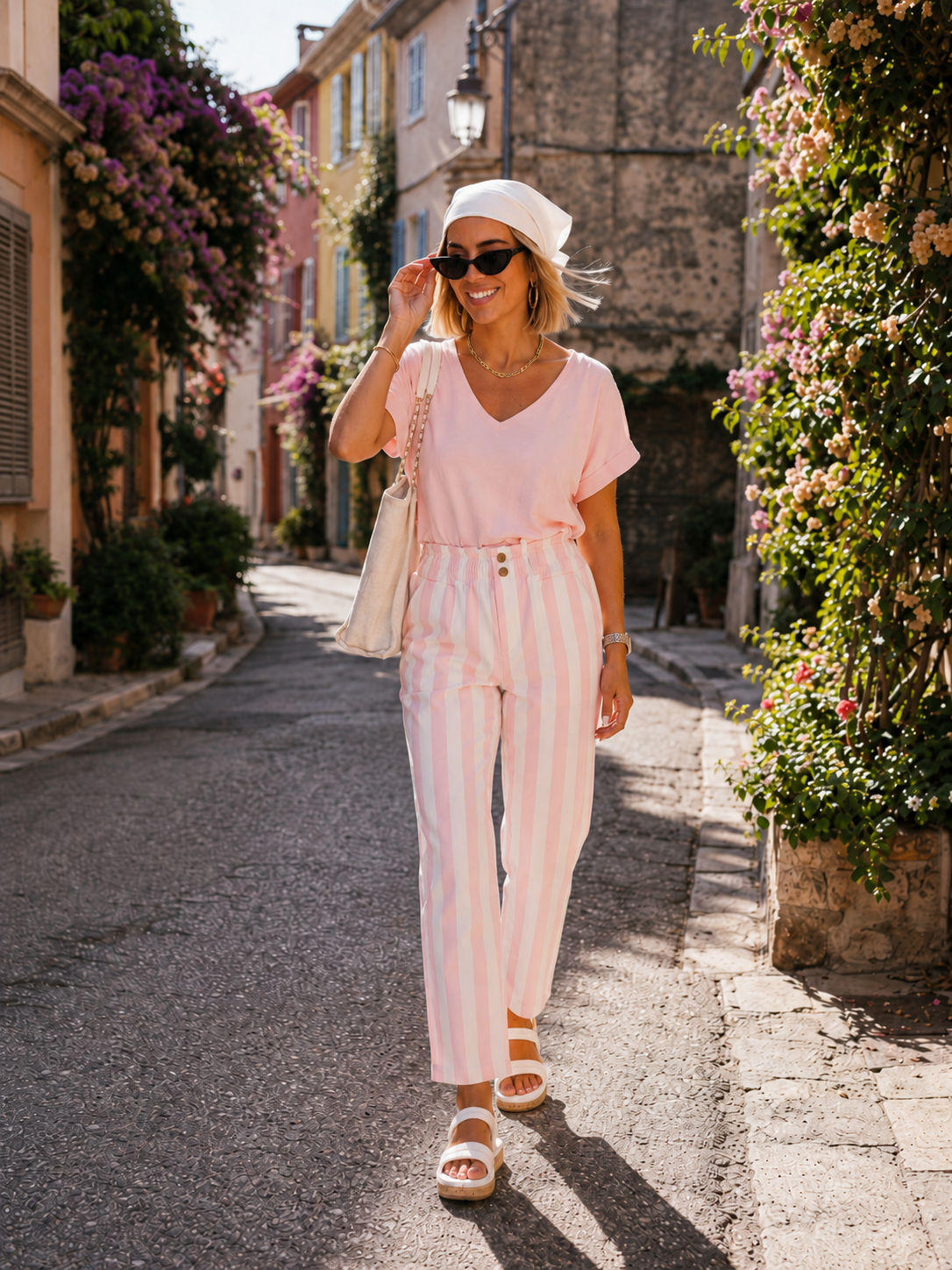 Pantalon Rayures Colorées