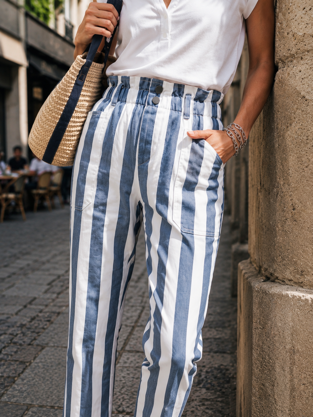 Pantalon Rayures Colorées