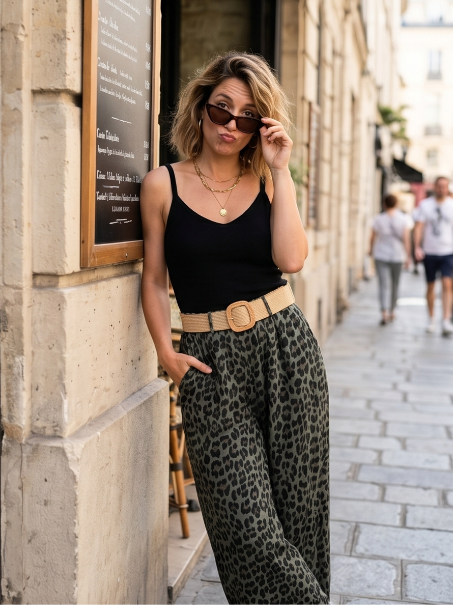 Pantalon Soline - Gaze Léopard