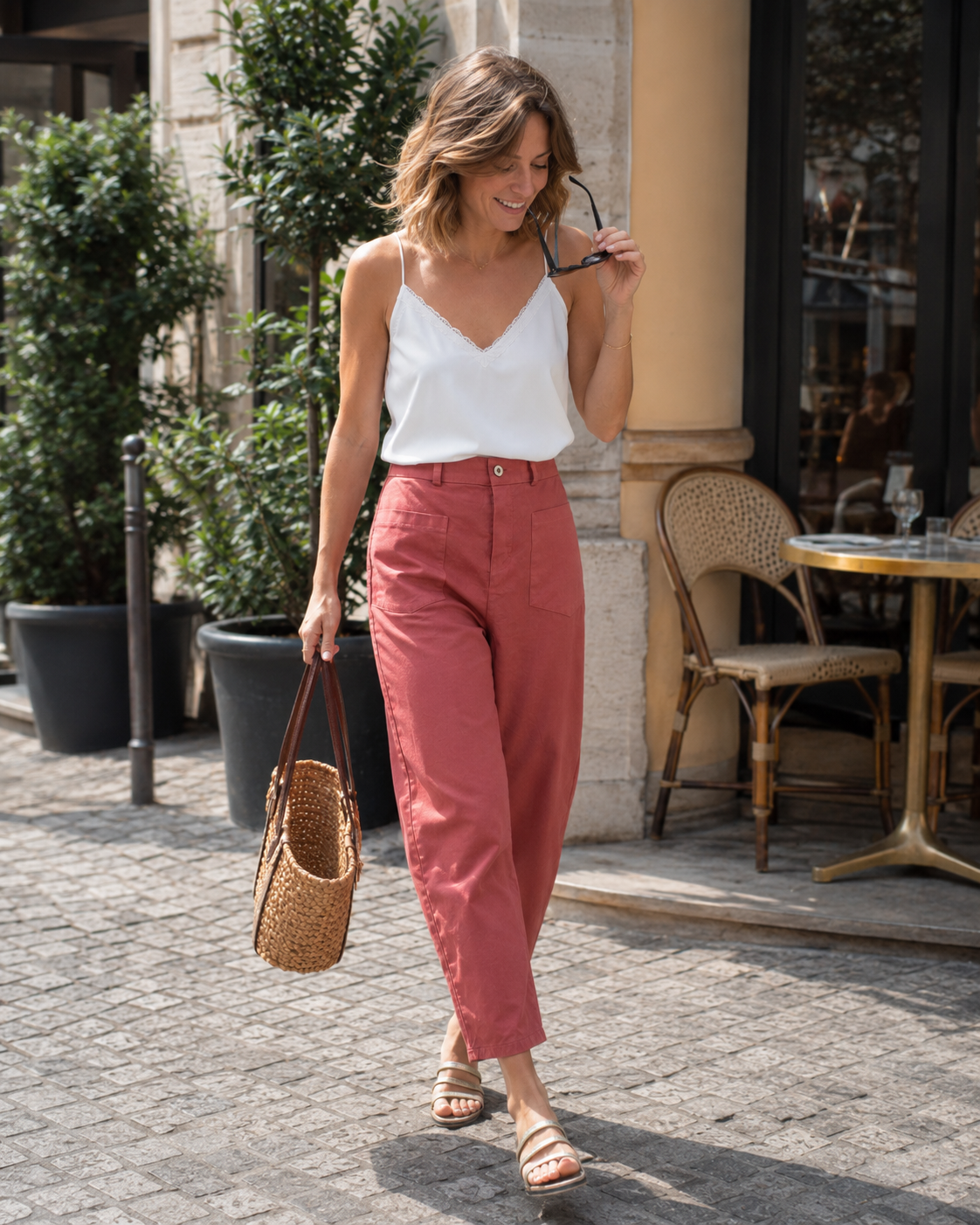 Pantalon Toile de Coton Stretch