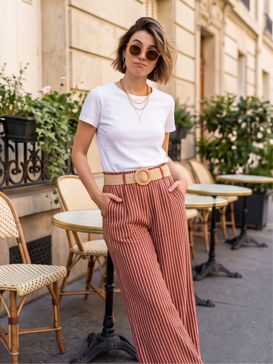 Pantalon Lola - Rayé Taille Unique
