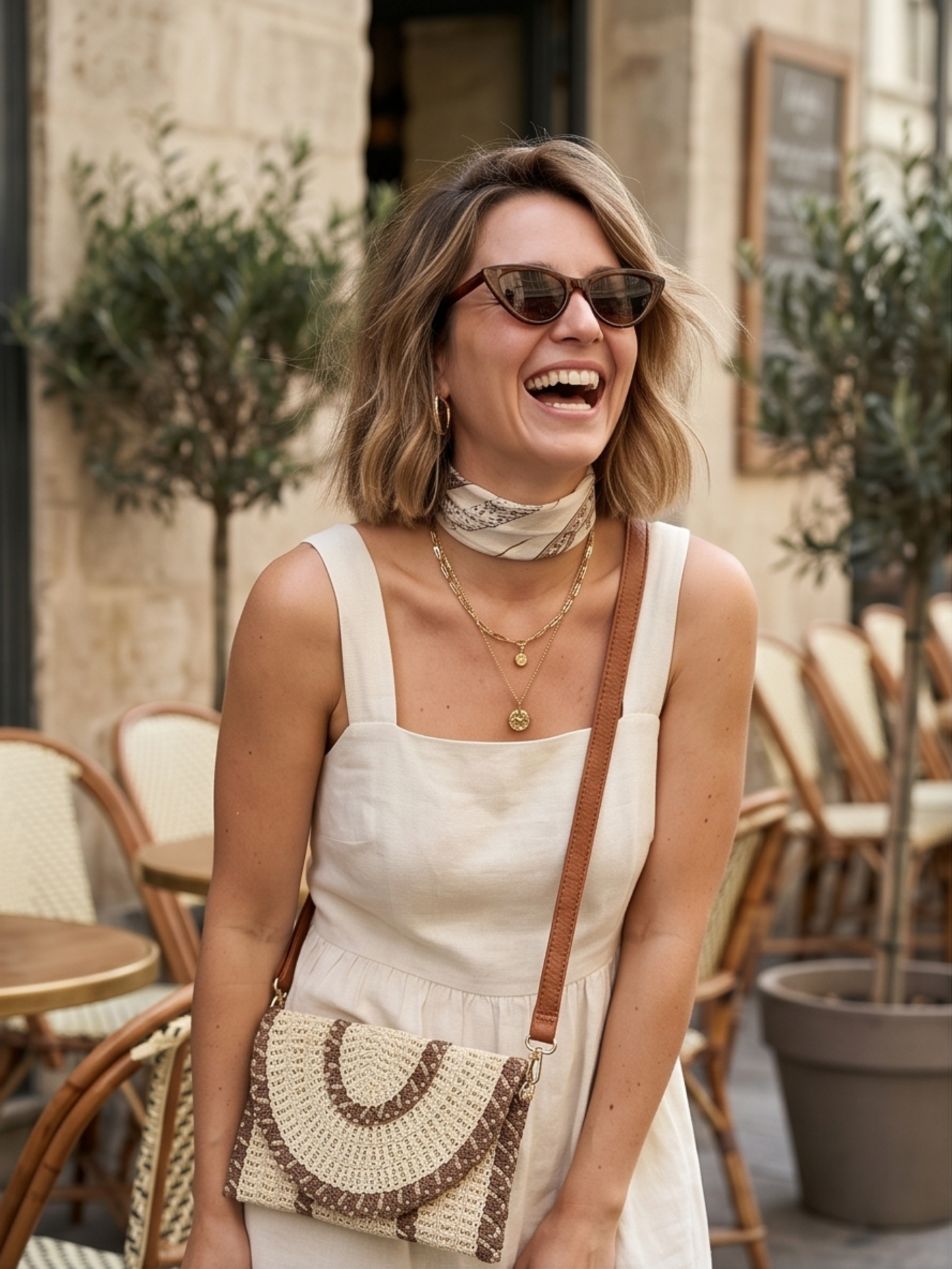 Petit Sac Raphia Doré