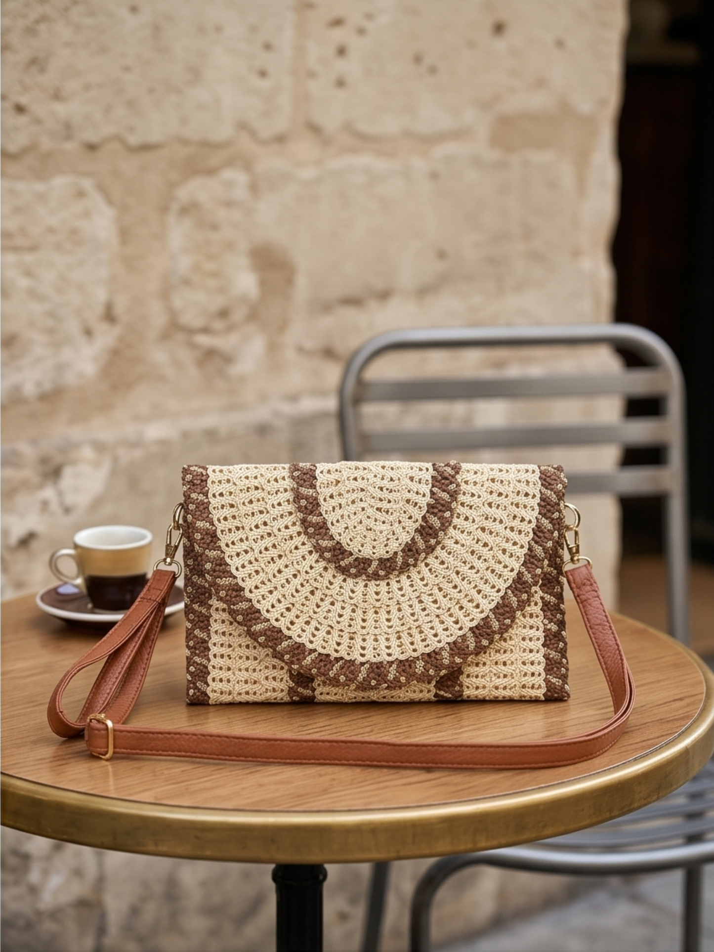 Petit Sac Raphia Doré