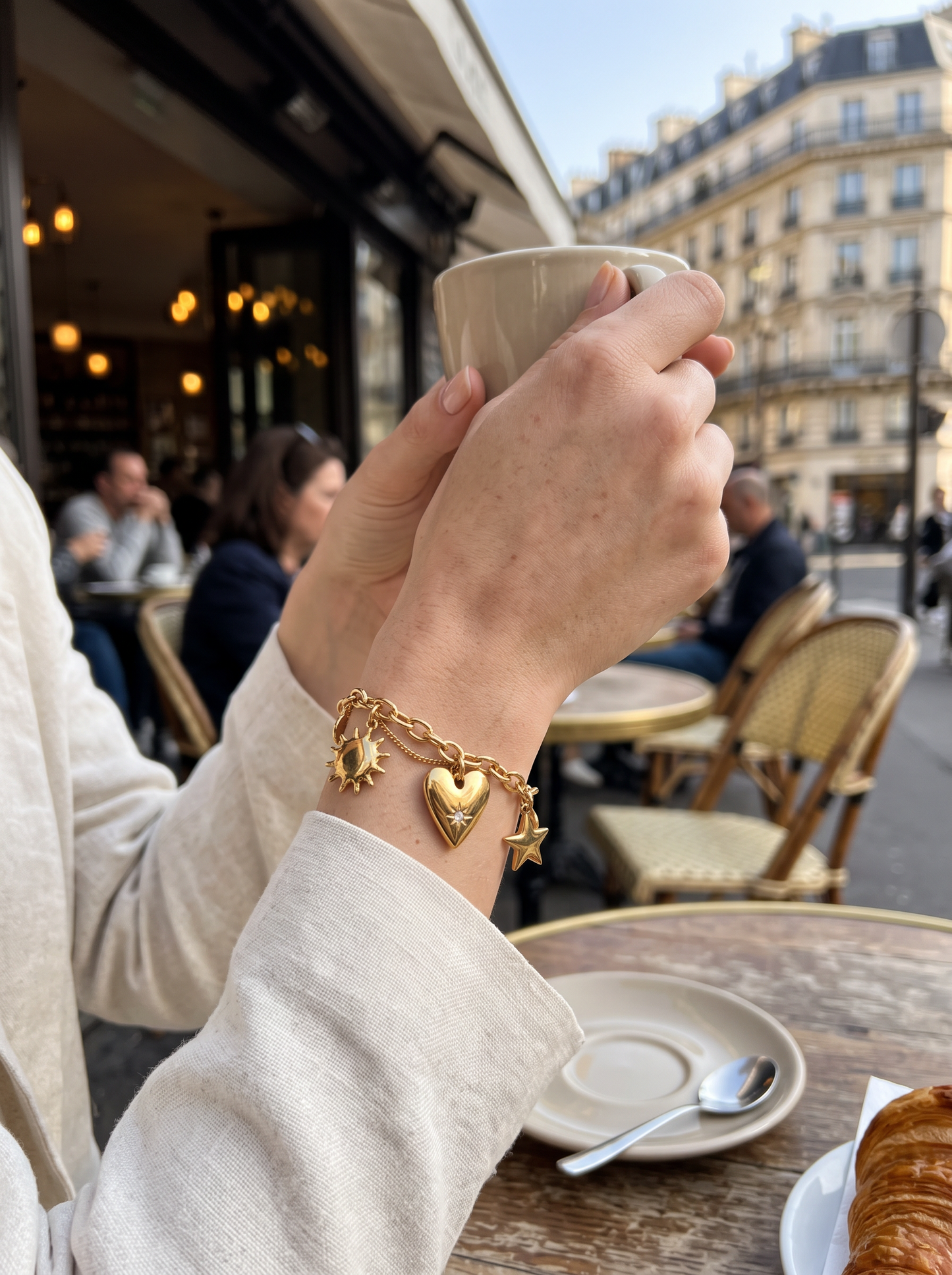 Bracelet Breloques Célestes Doré