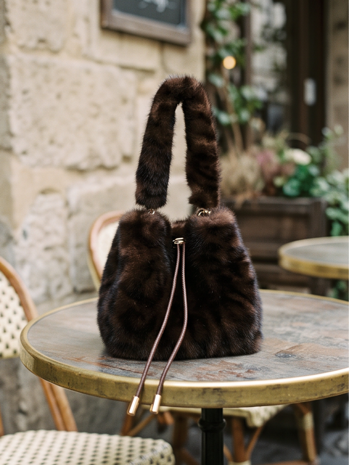 Sac Constance - Fausse Fourrure à Chaîne