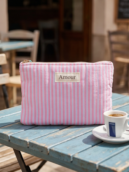 Pochette Puffer Rayures