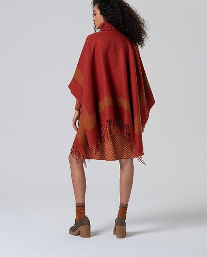 Poncho à Rayures
