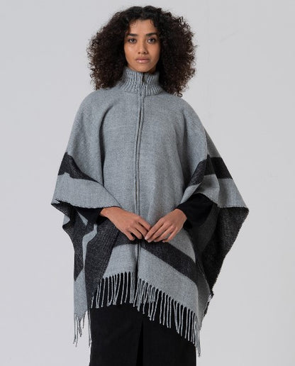 Poncho à Rayures