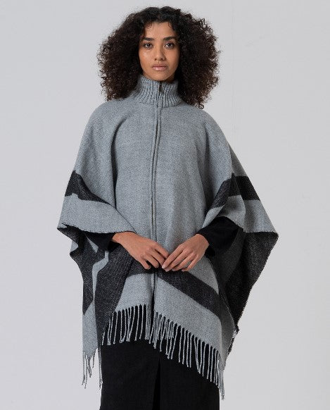 Poncho à Rayures