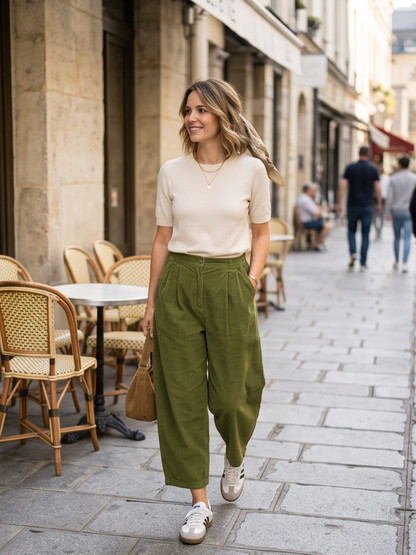 Pantalon Clémence - Velours Côtelé Large