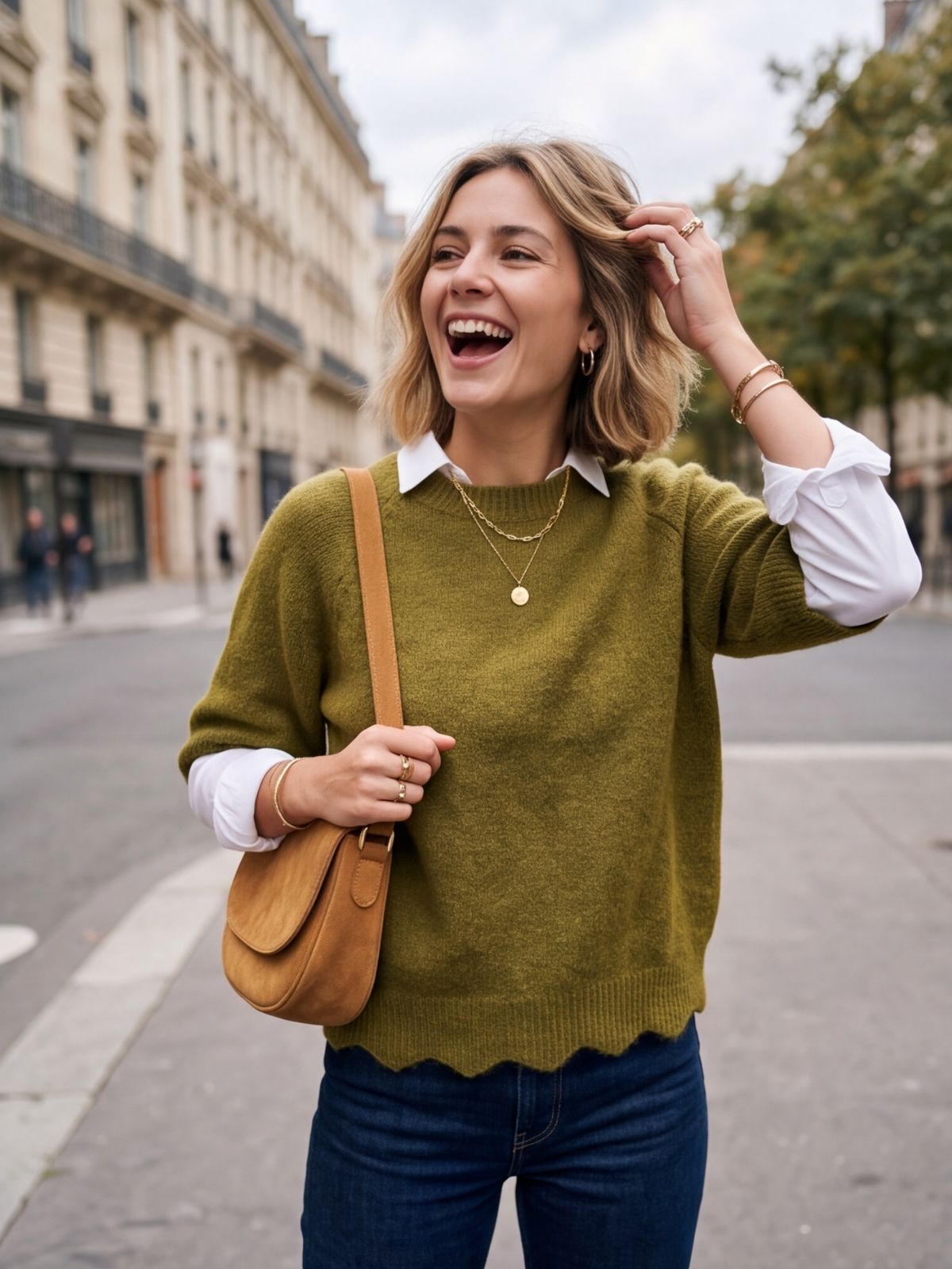 Pull Capucine - Manches Courtes Alpaga
