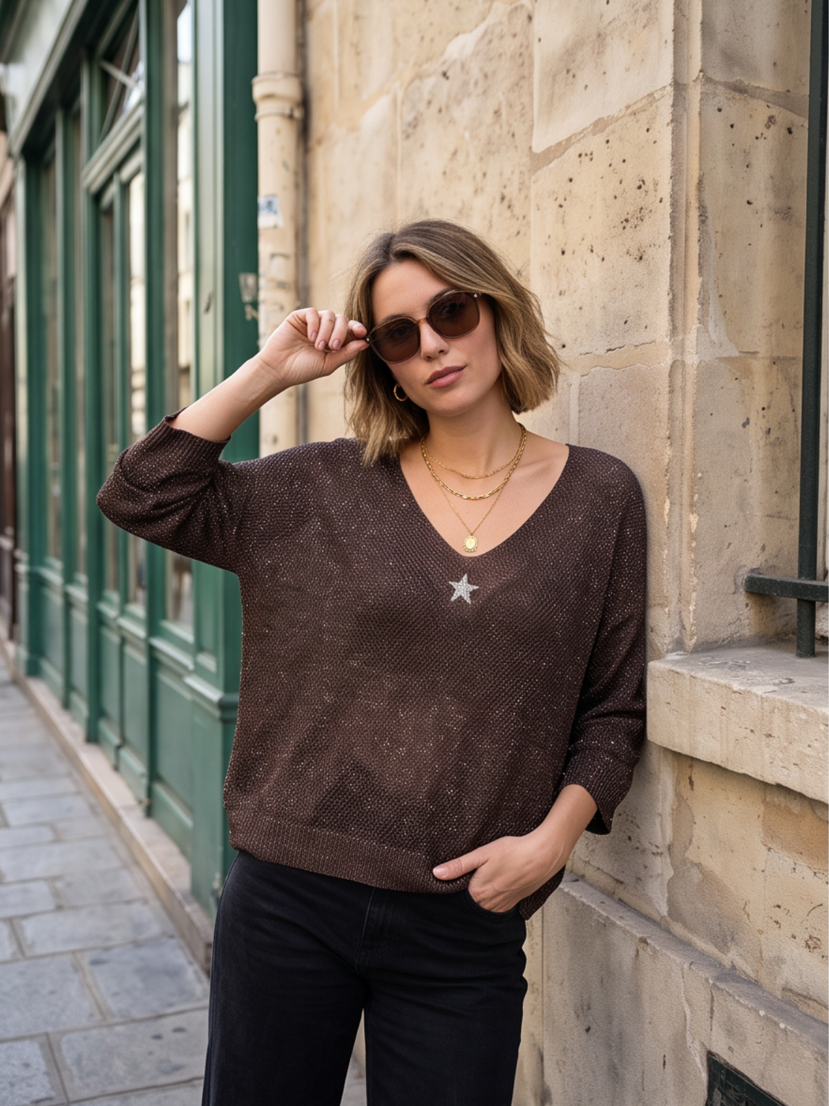 Pull Célia - Lurex Étoilé
