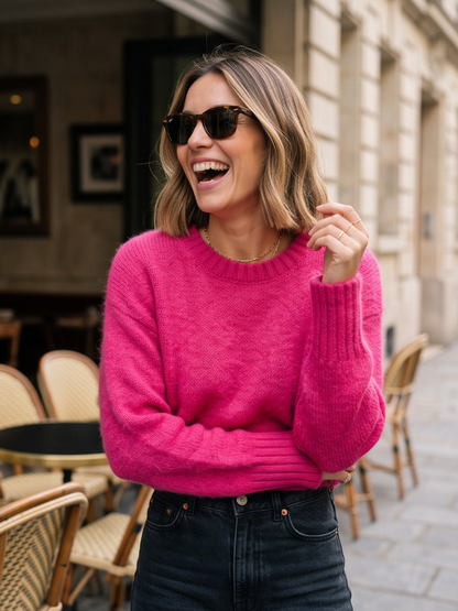 Pull Cosy Mohair Col Rond