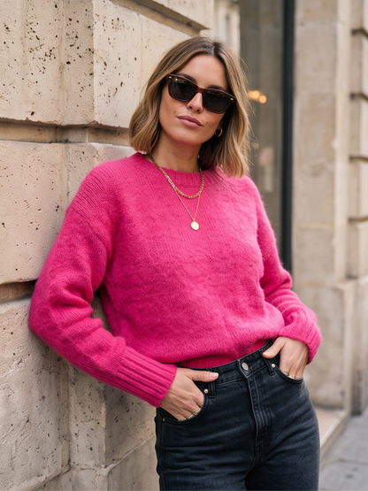Pull Cosy Mohair Col Rond