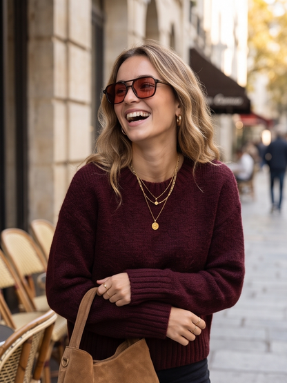 Pull Cosy Mohair Col Rond