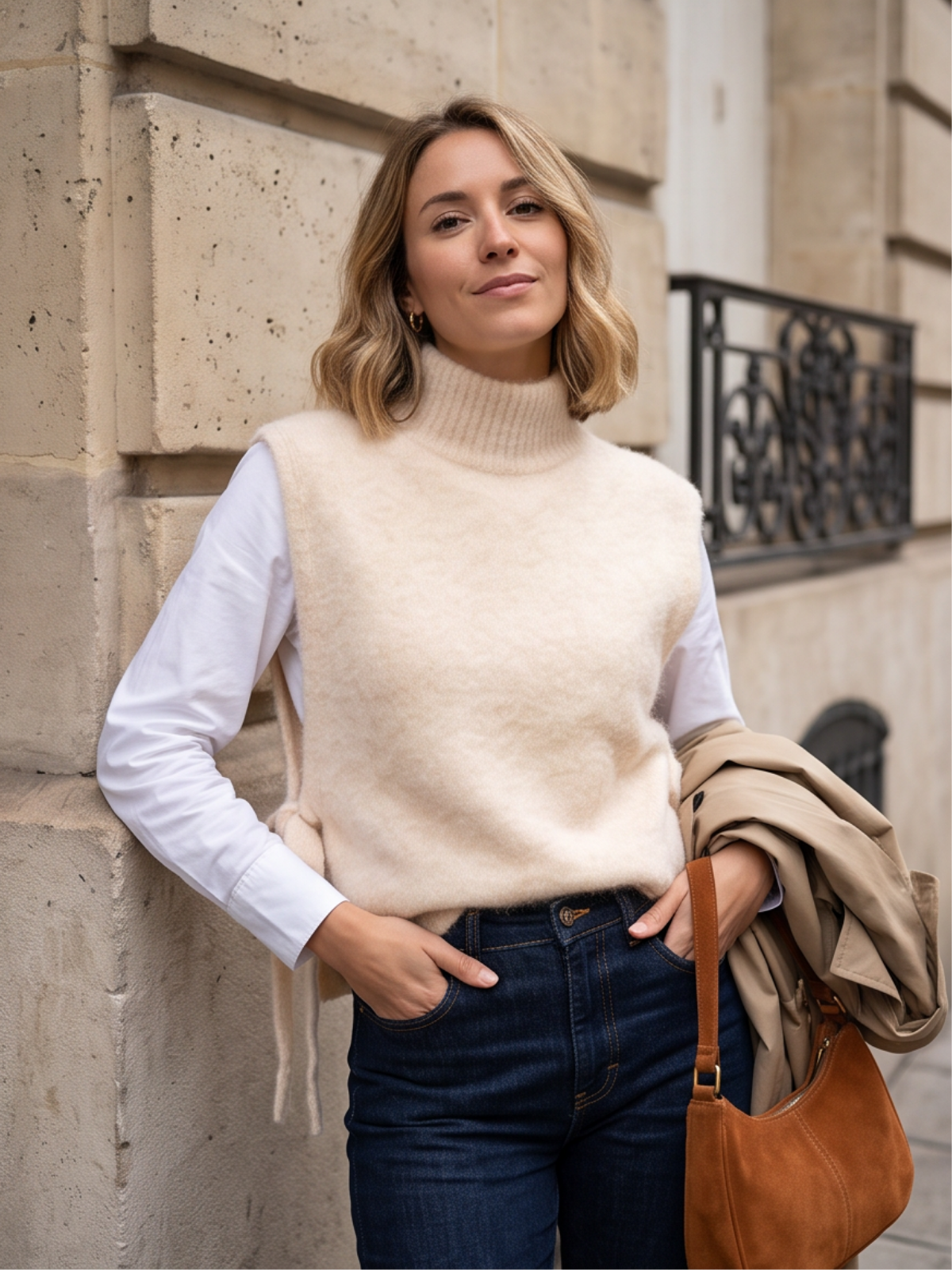 Pull Eliette - Sans Manches Col Roulé